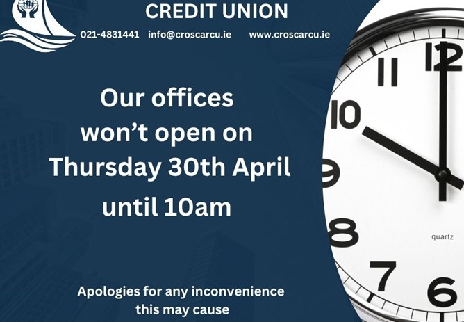 10am Opening on Thursday 30th April